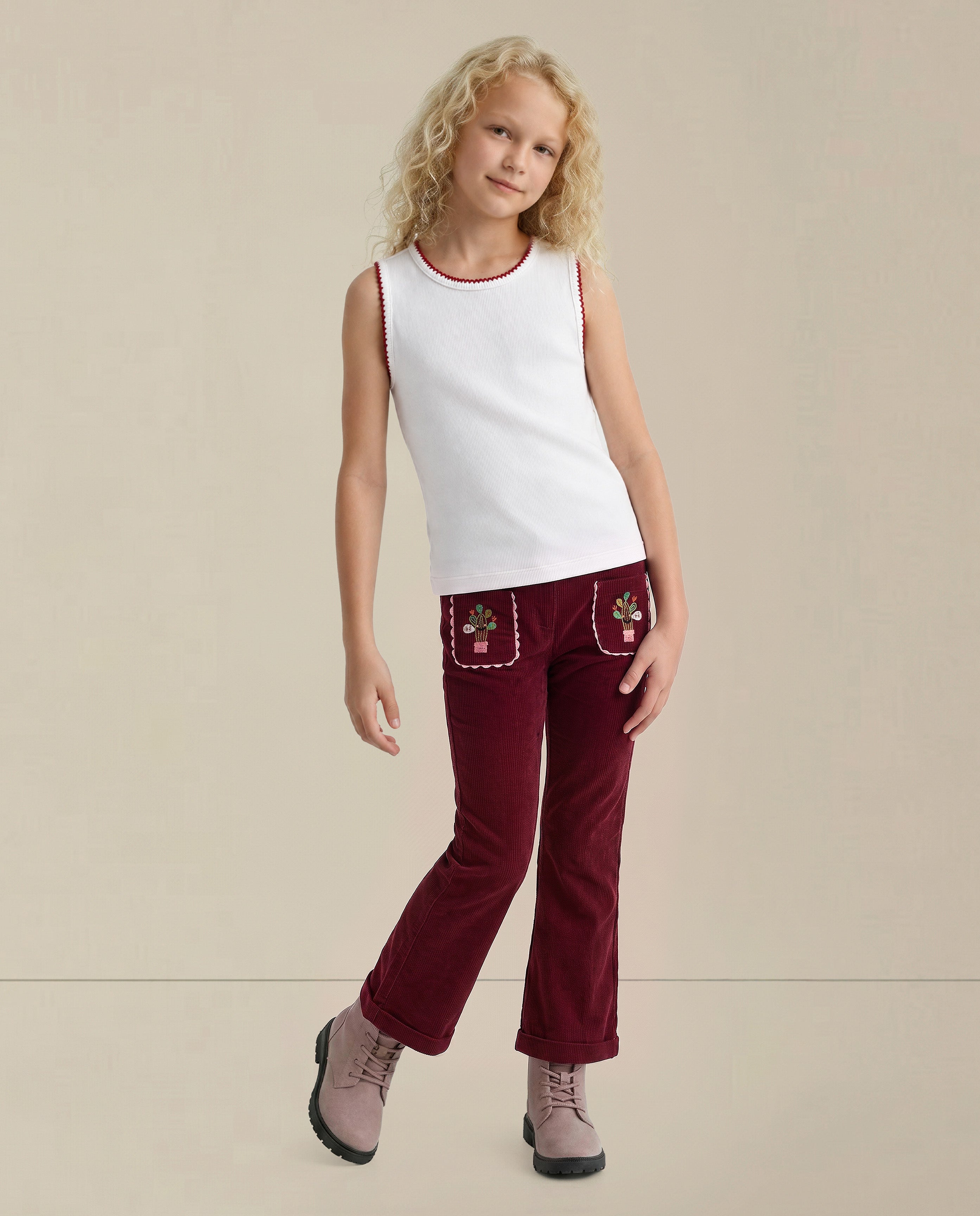 GIRLS White Knitted Top
