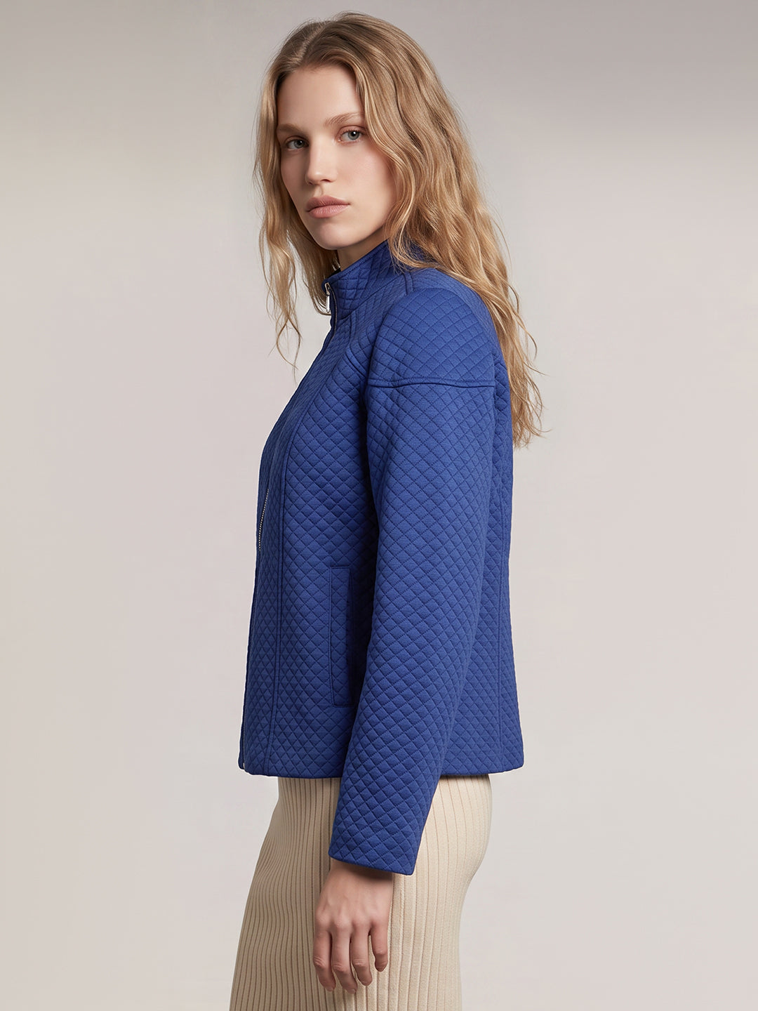 Quilted Zip-Up Jacket