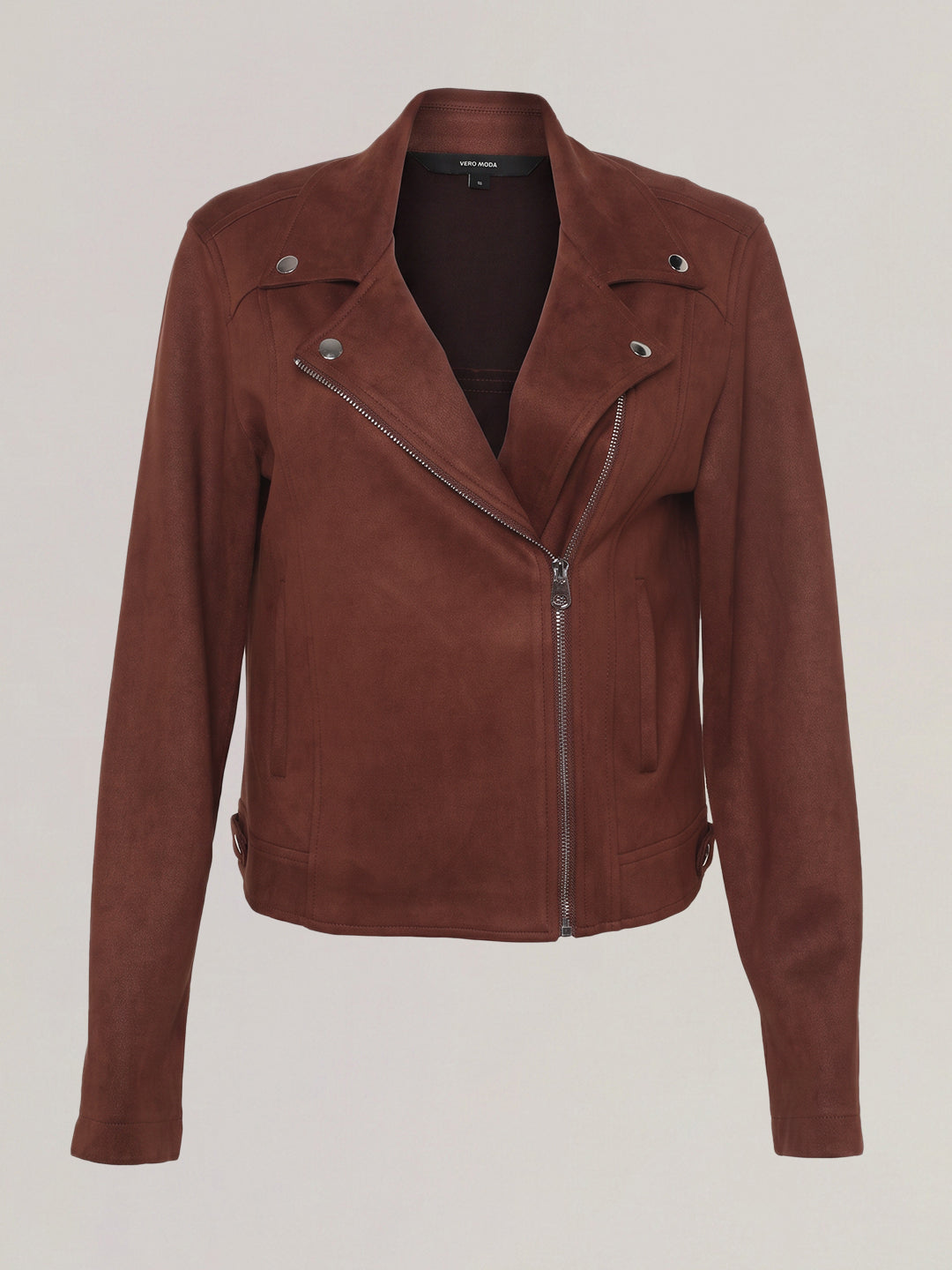Faux Suede Biker Jacket