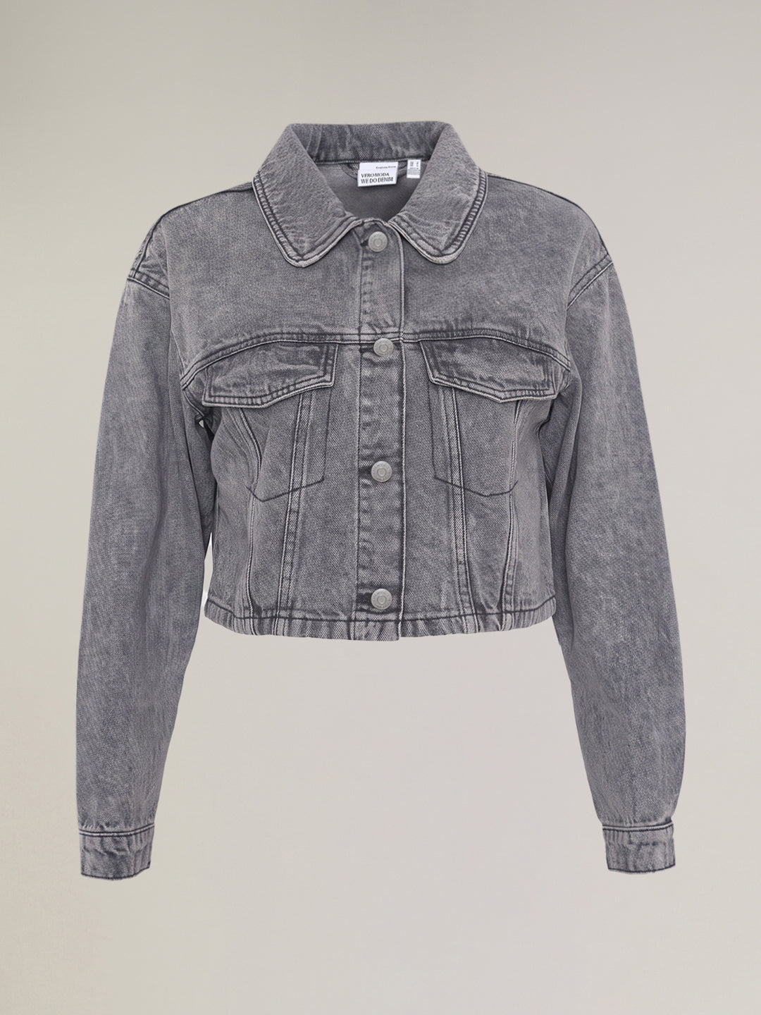 Grey washed denim jacket