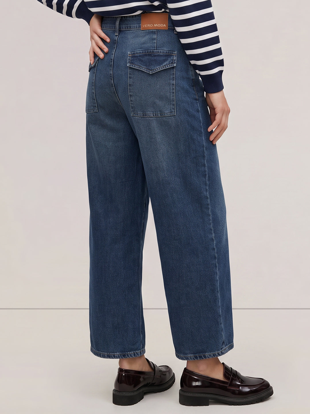 Blye High Rise Barrel Fit Jeans