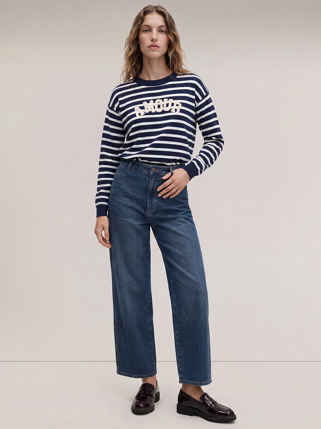 Blye High Rise Barrel Fit Jeans