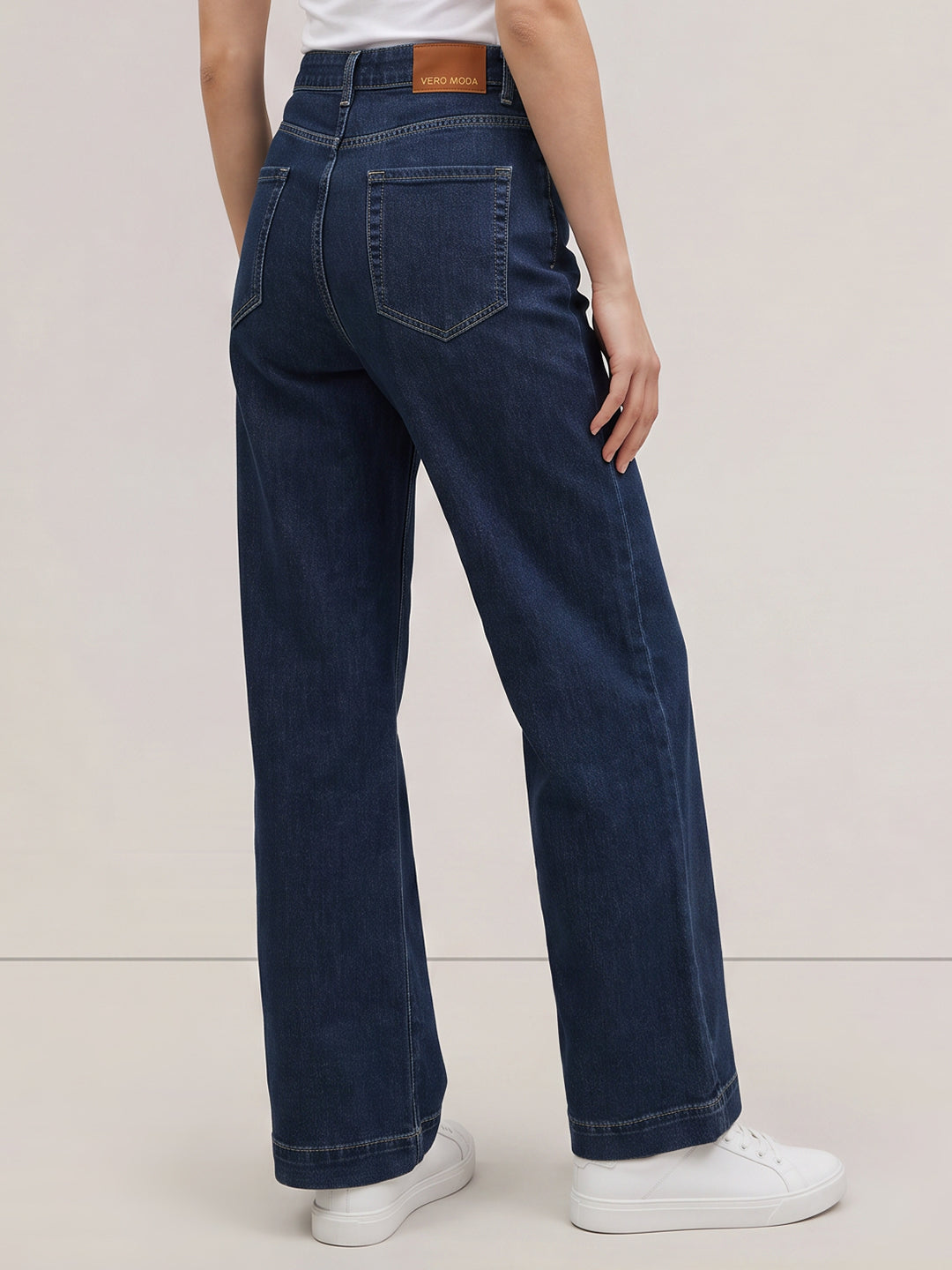 Dark Blue Wide Leg Jeans