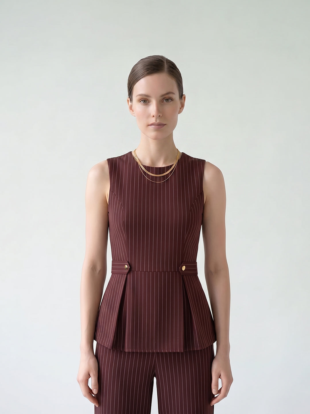 Pinstriped Tailored Top