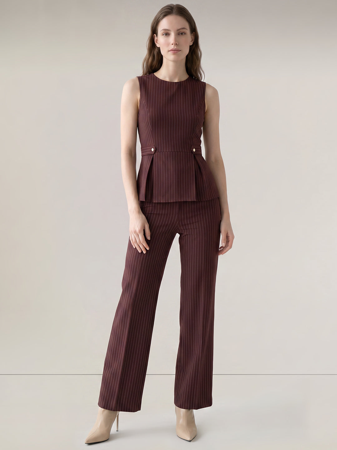 Pinstriped Tailored Top