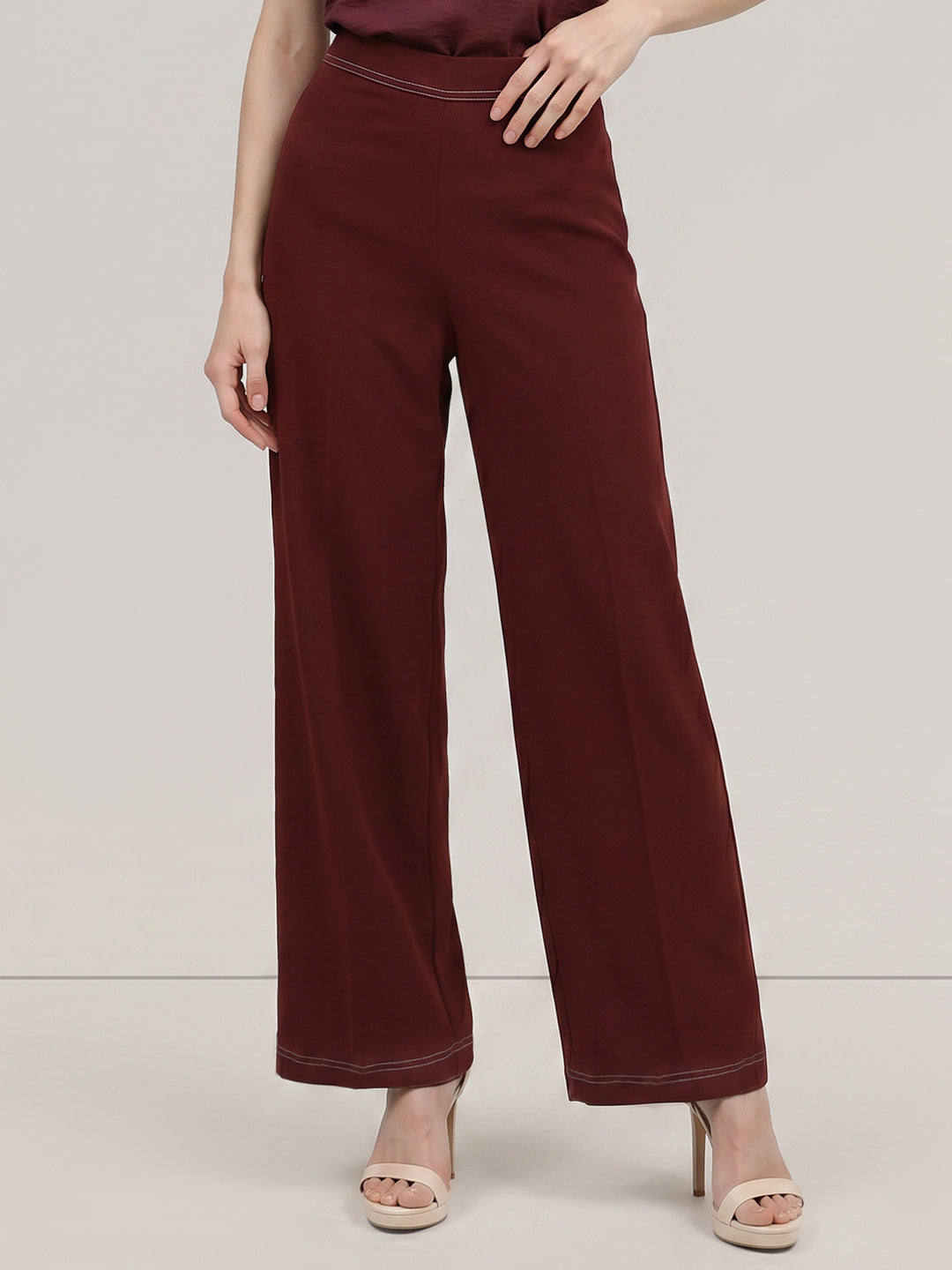 High Rise Regular Trousers