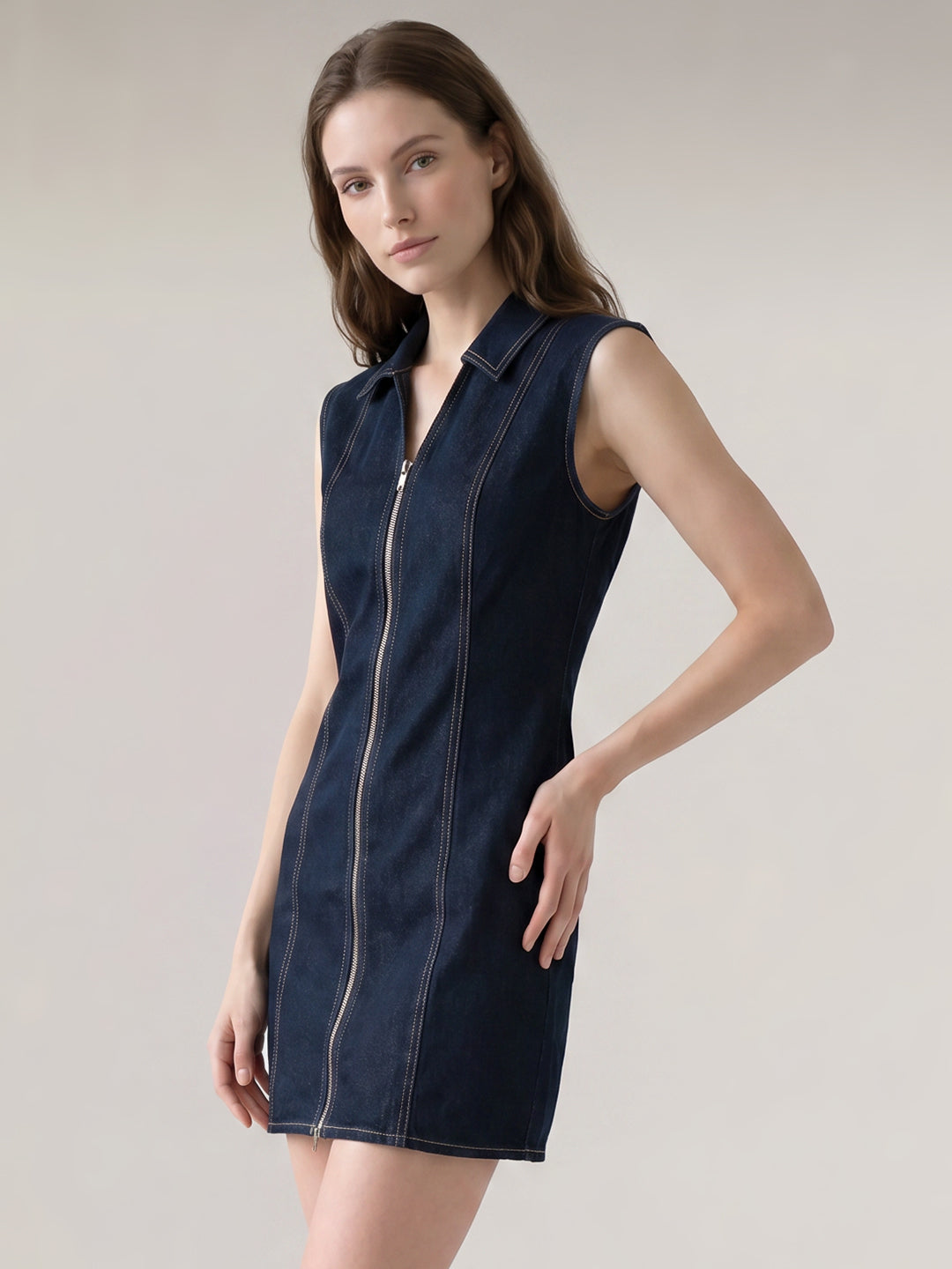 Dark Blue Denim Dress