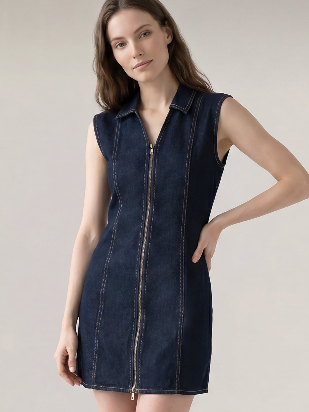Dark Blue Denim Dress