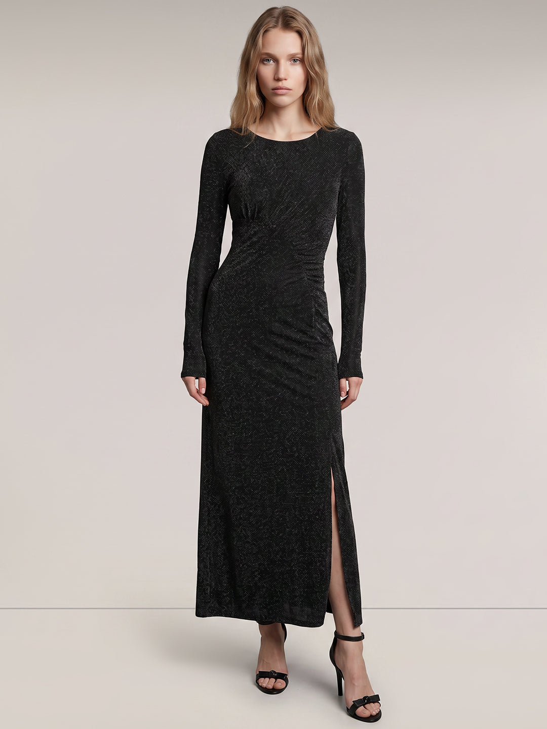 Black Shimmer Maxi Dress