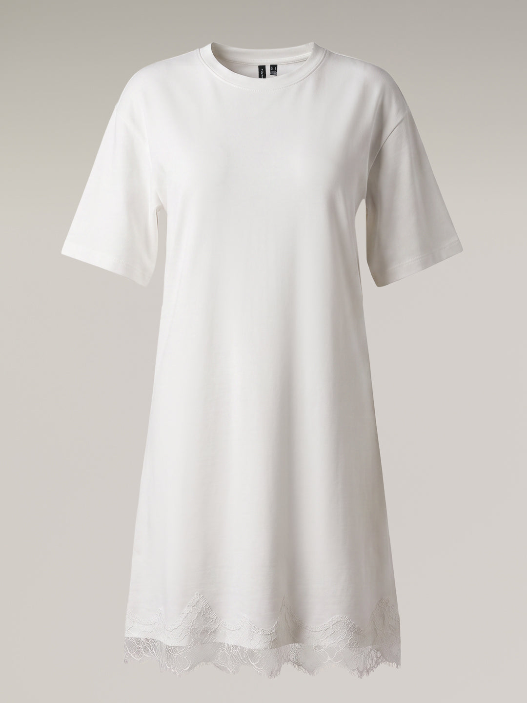 White Lace Hem Dress