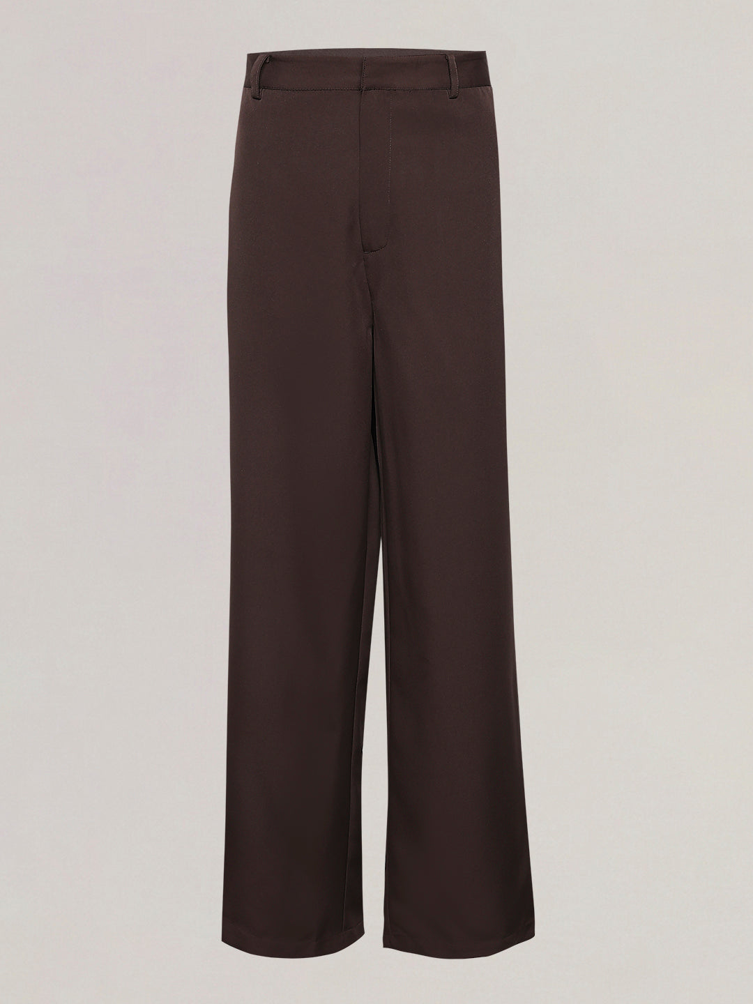 Dark Brown High Rise Wide Leg Pants