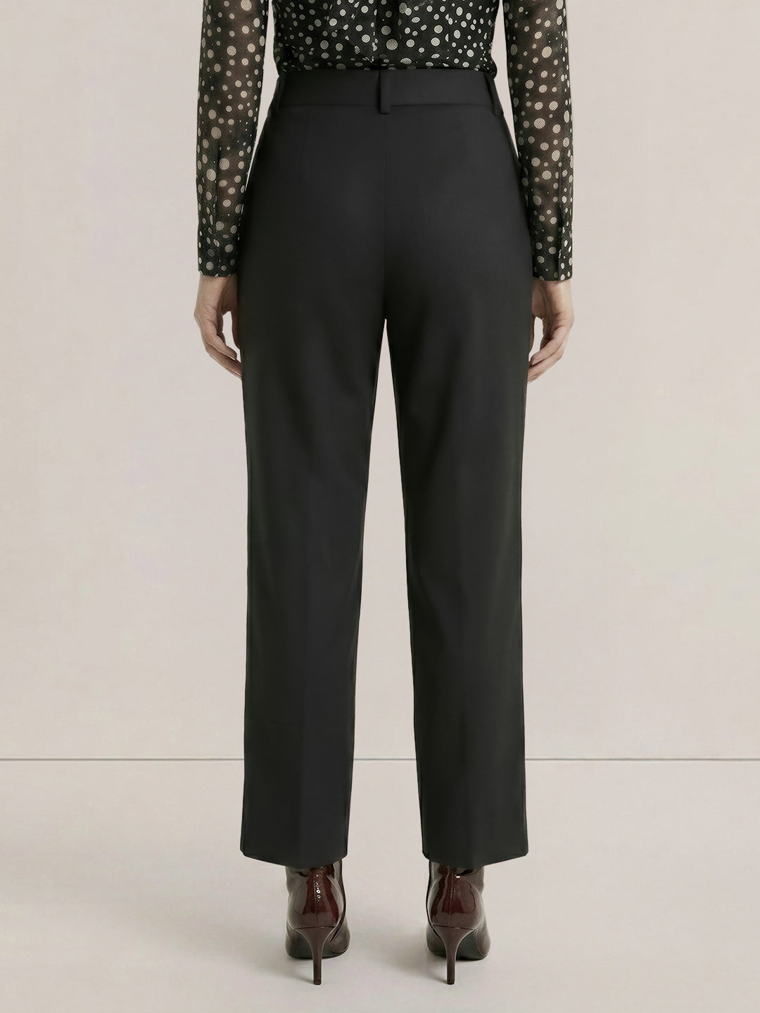 Black High Rise Wide Leg Pants