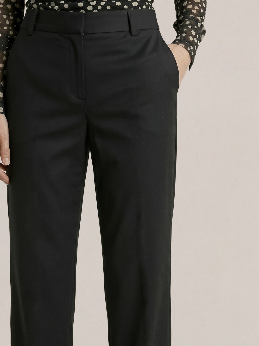 Black High Rise Wide Leg Pants