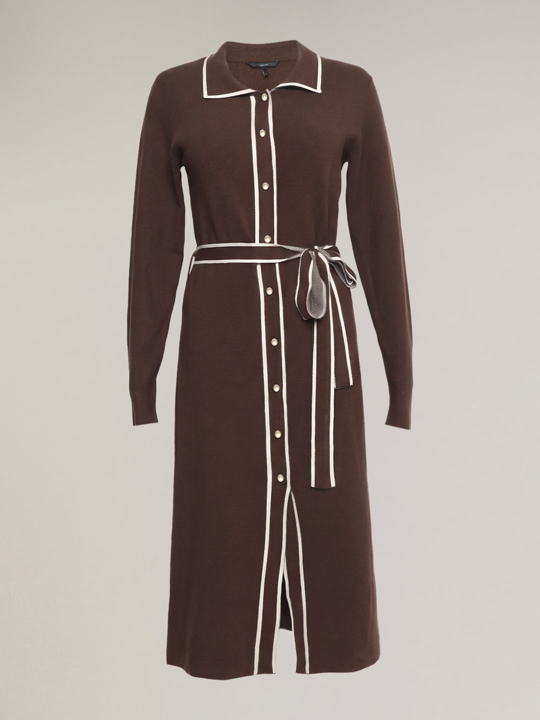 Contrast Pipping Knitted Dress
