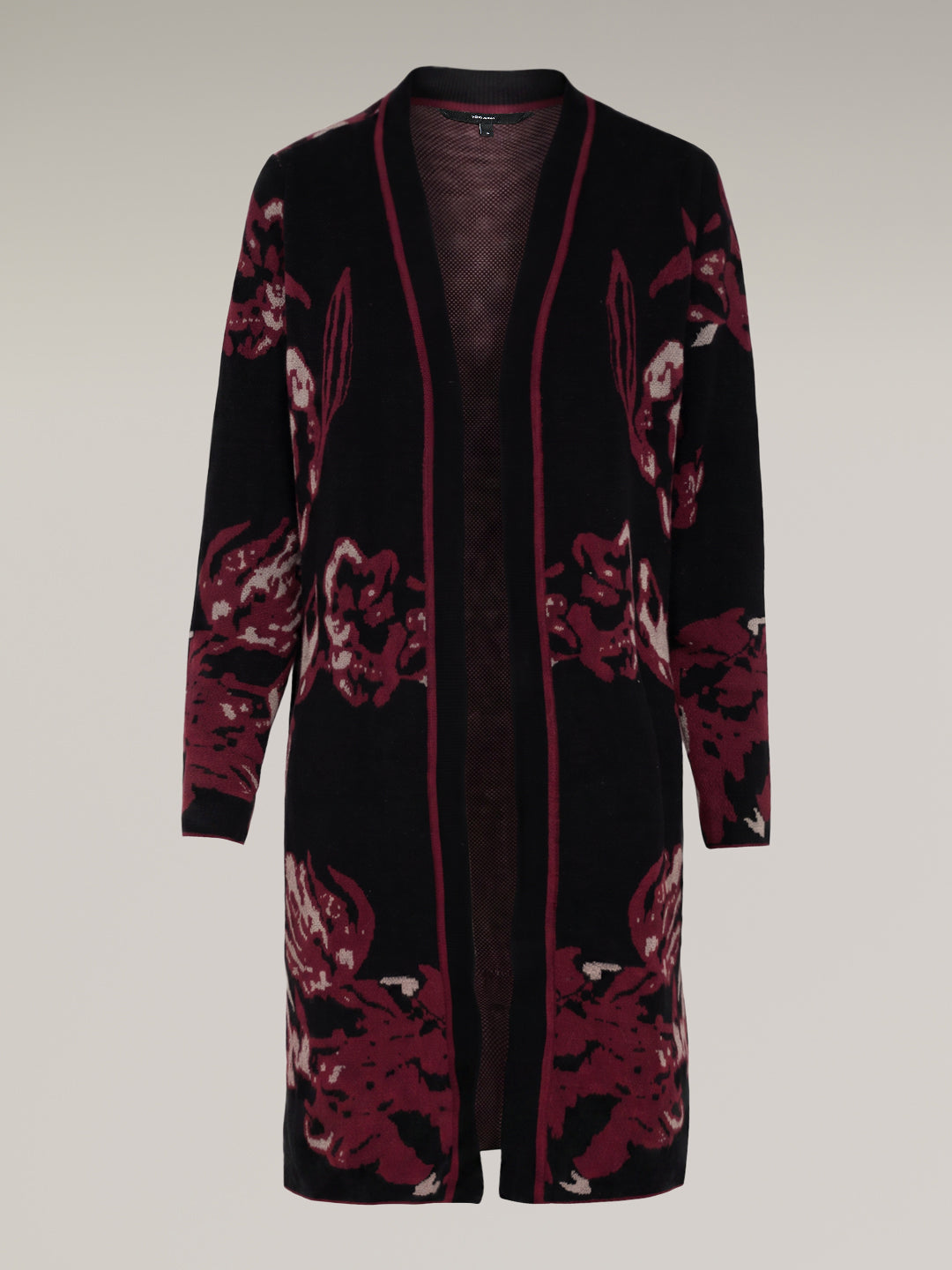 Floral Knit Longline Cardigan