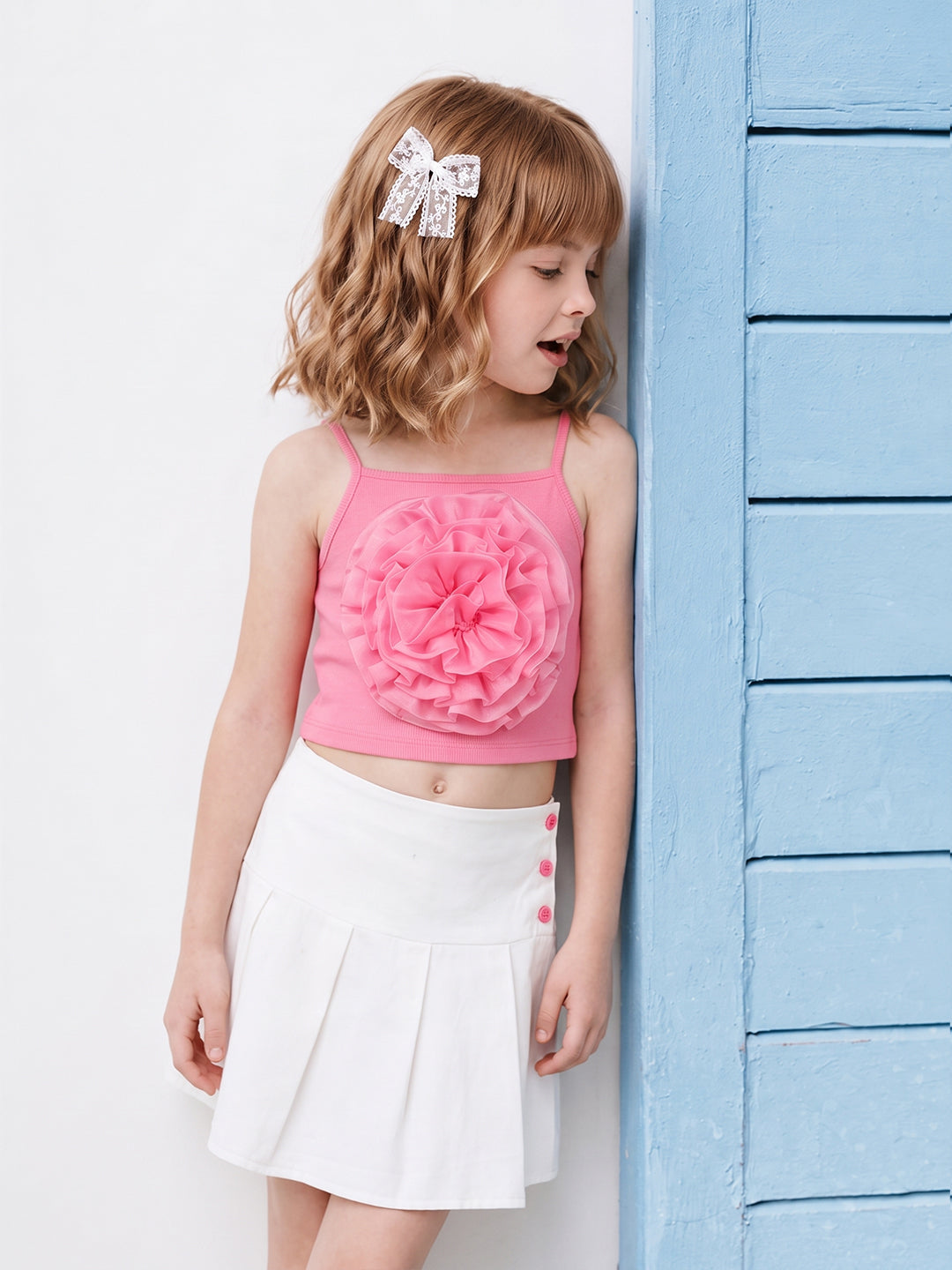 GIRLS Pink Strappy Top