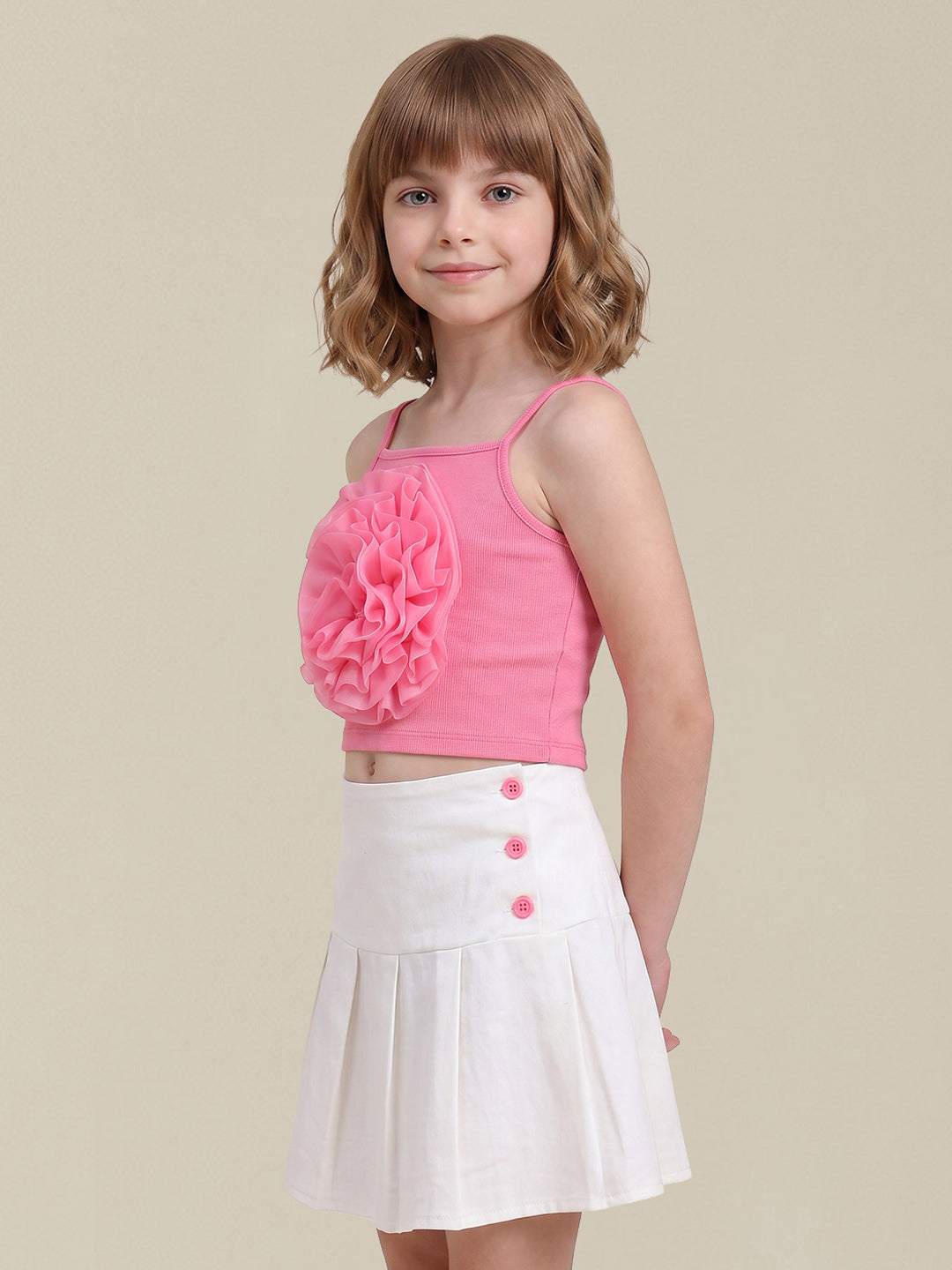 GIRLS Pink Strappy Top
