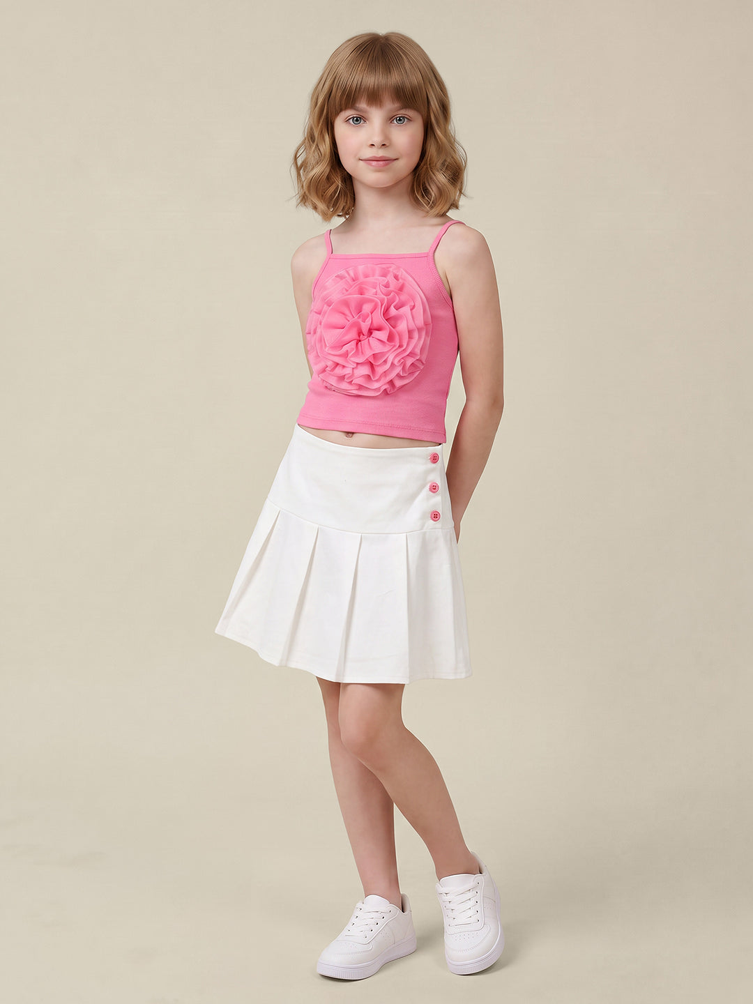 GIRLS Pink Strappy Top