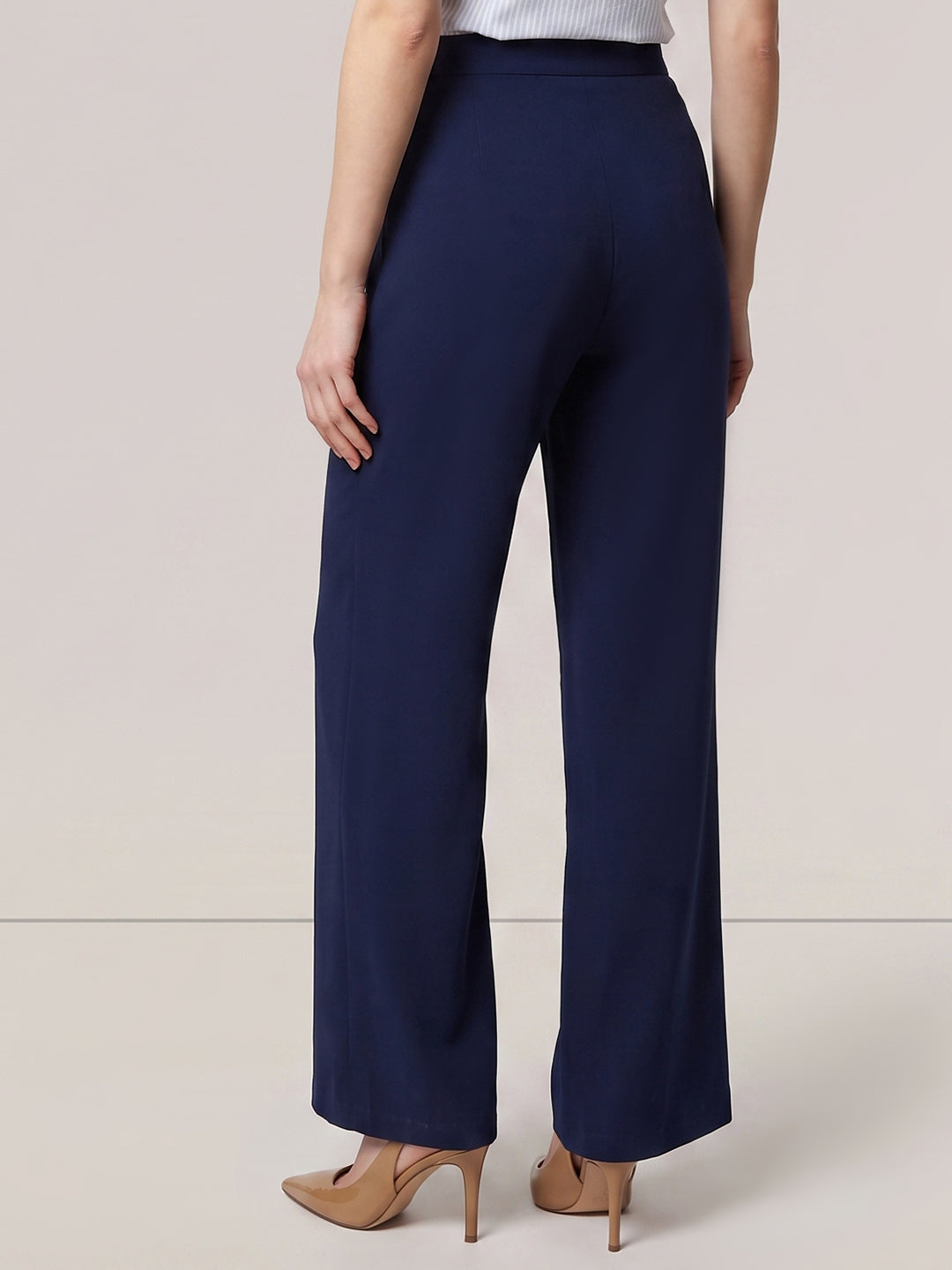 Dark Blue Tailored Trousers