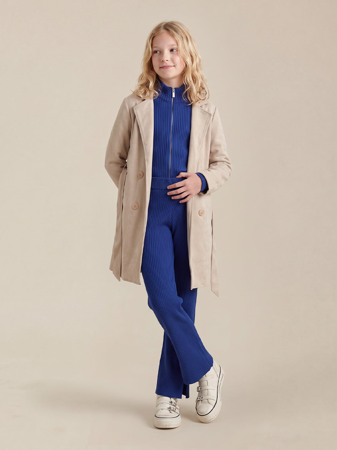 GIRLS Beige Long Coat