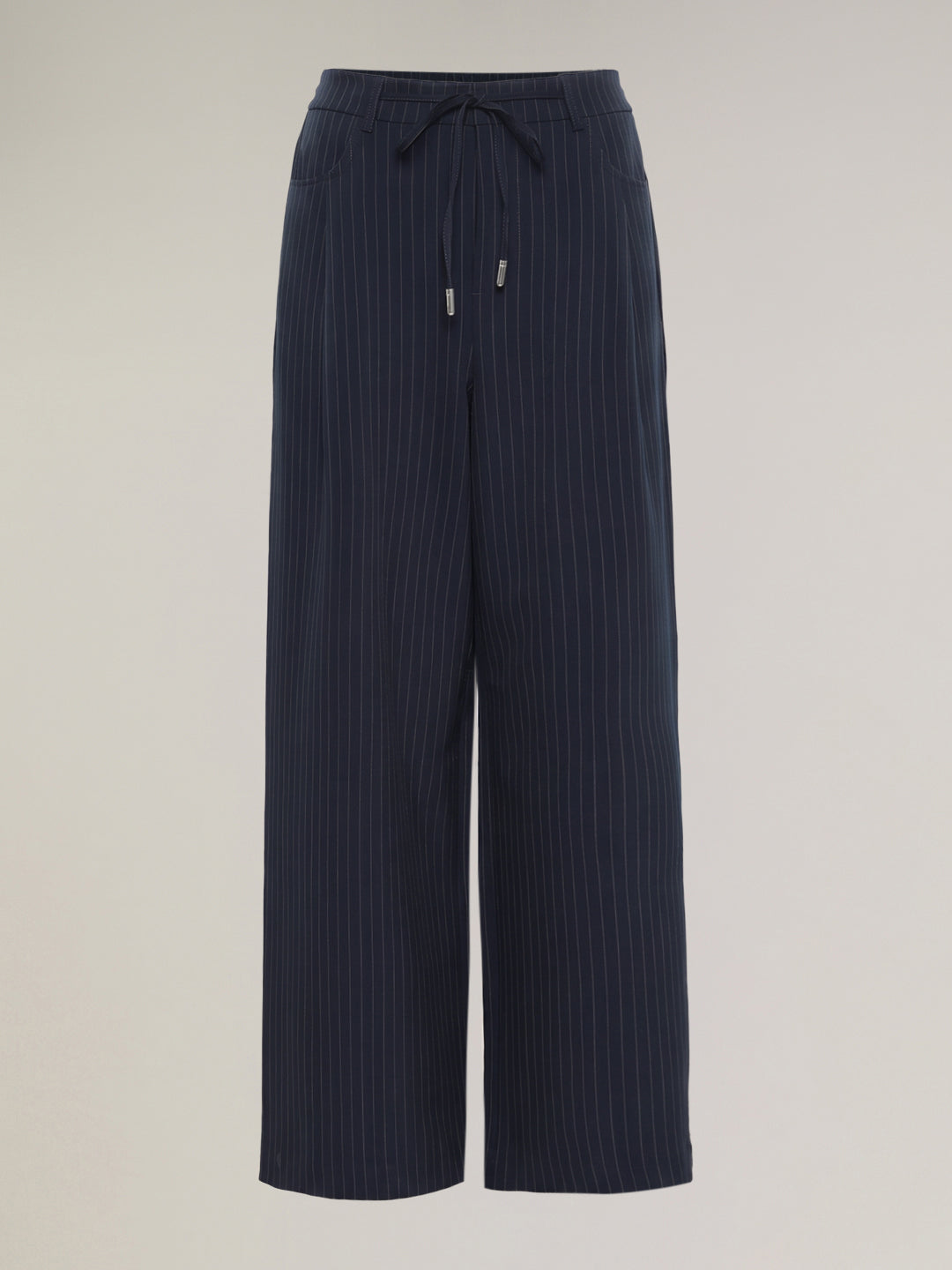 Navy Blue Pinstripe Pants