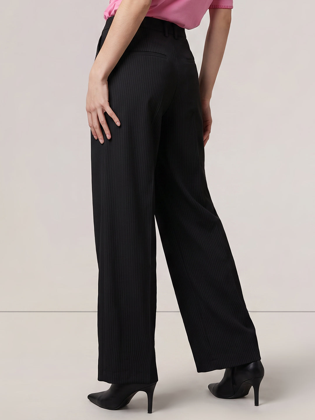 Black Pinstripe Trousers