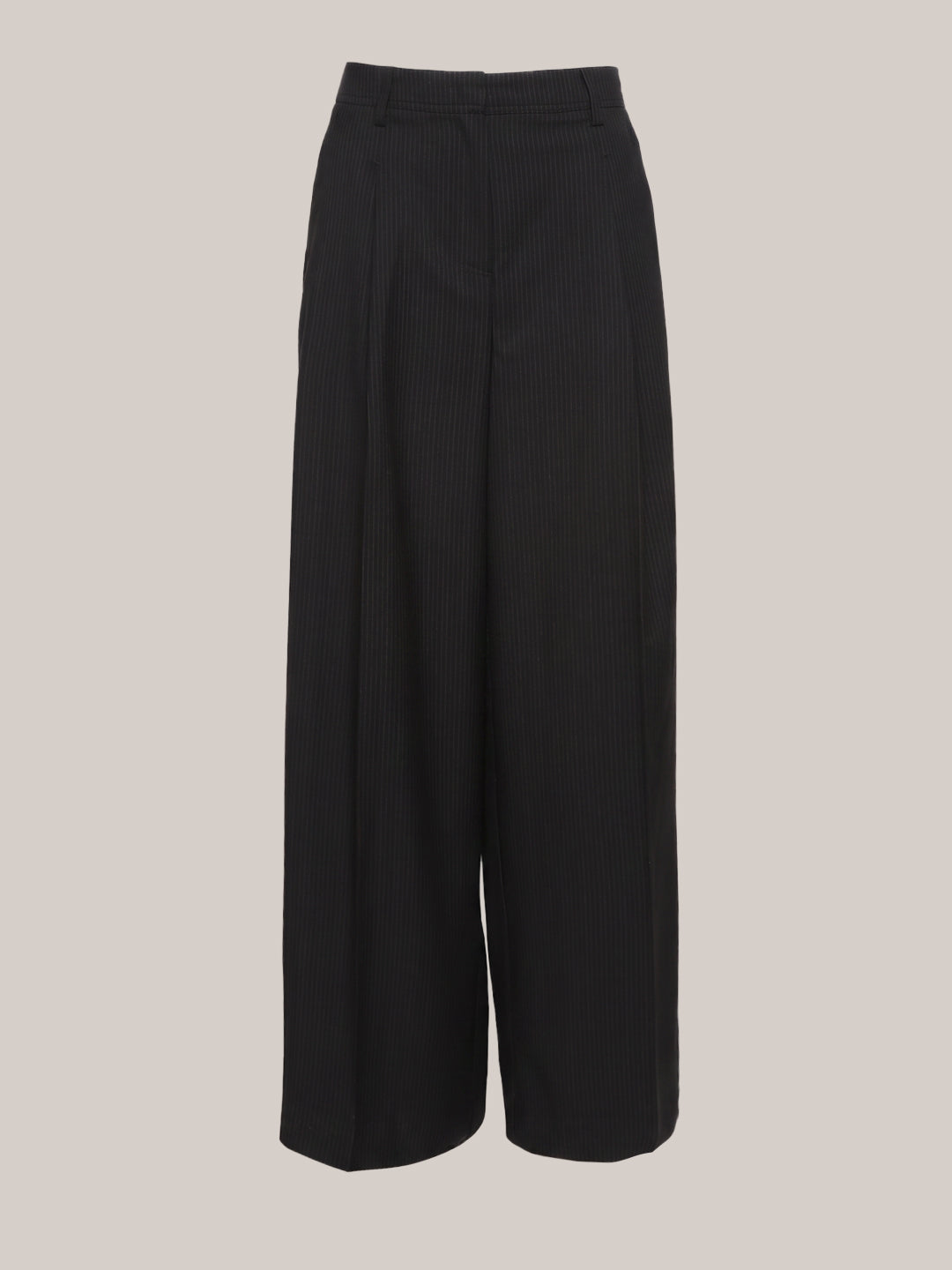 Black Pinstripe Trousers