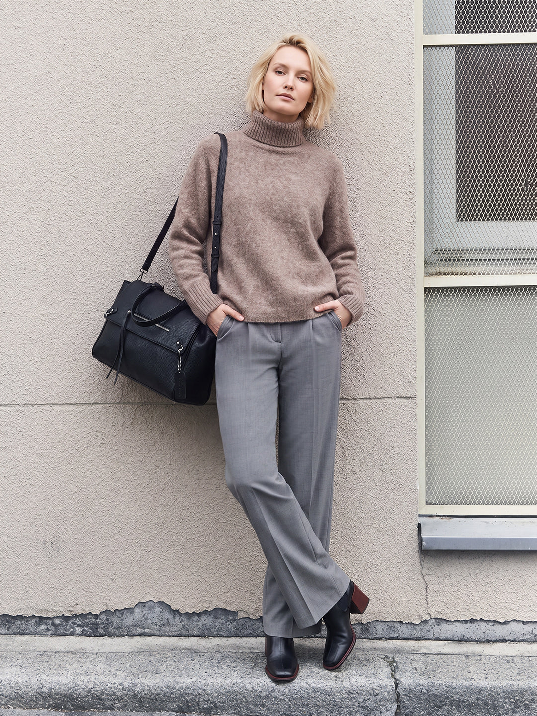 Grey Wide Leg Pants