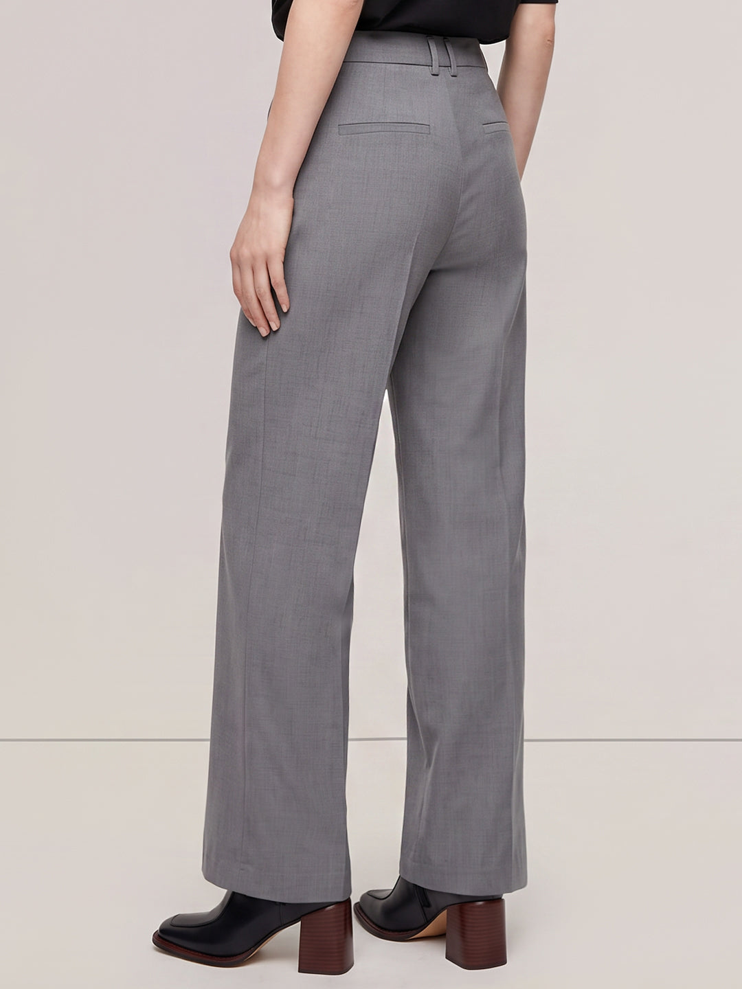 Grey Wide Leg Pants