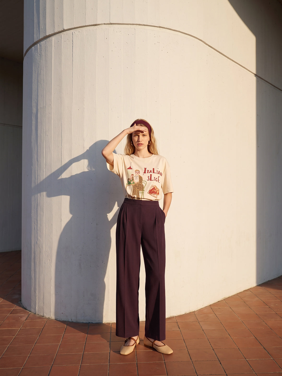 Dark Brown Tailored Pants