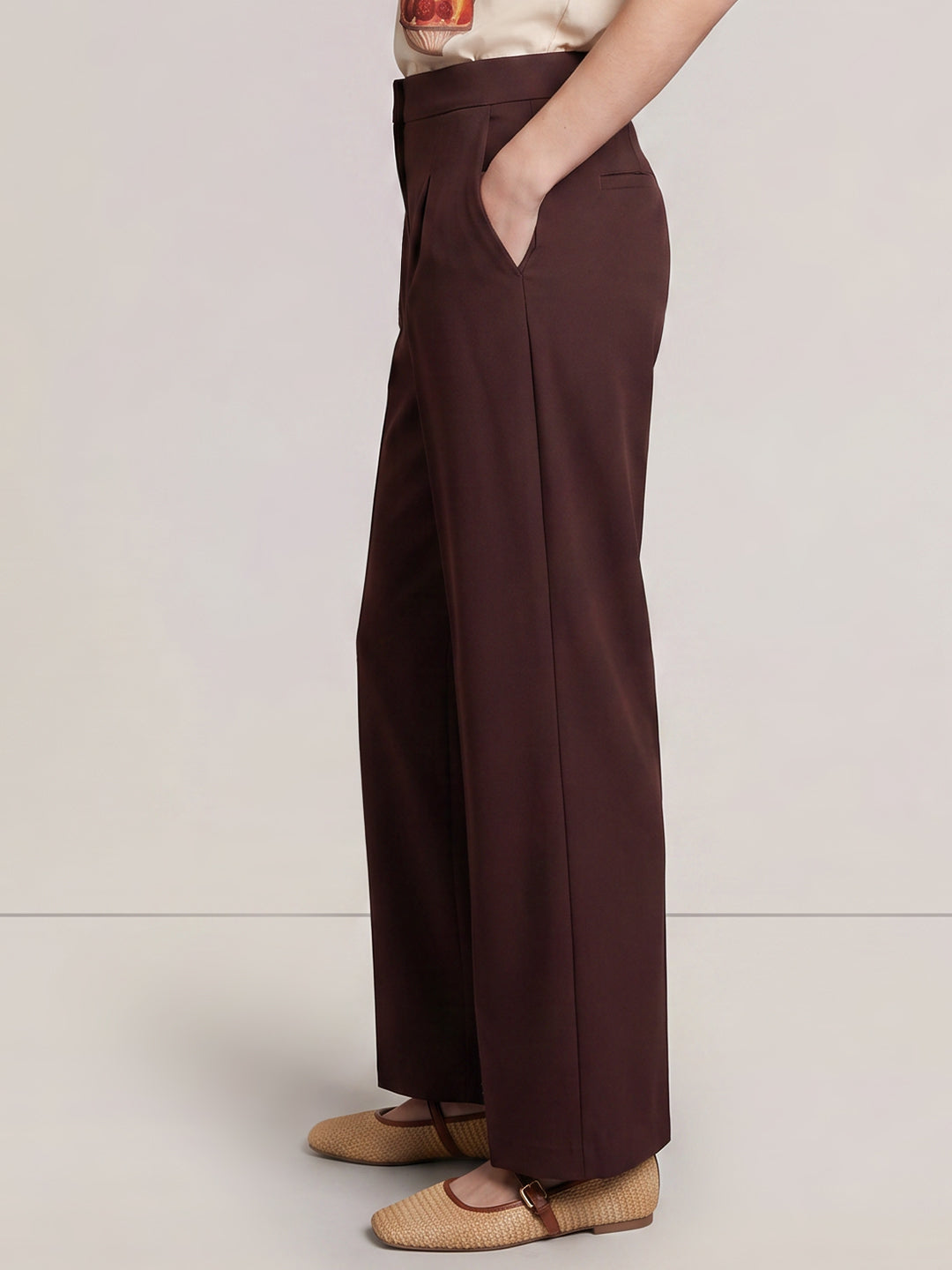 Dark Brown Tailored Pants