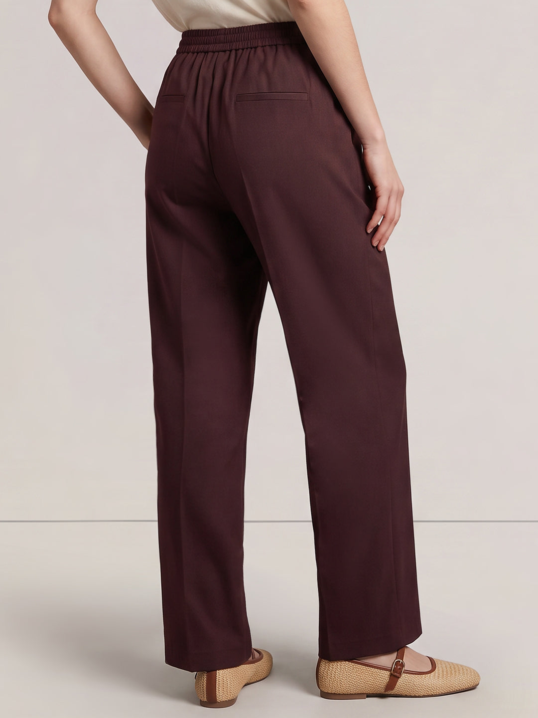 Dark Brown Tailored Pants