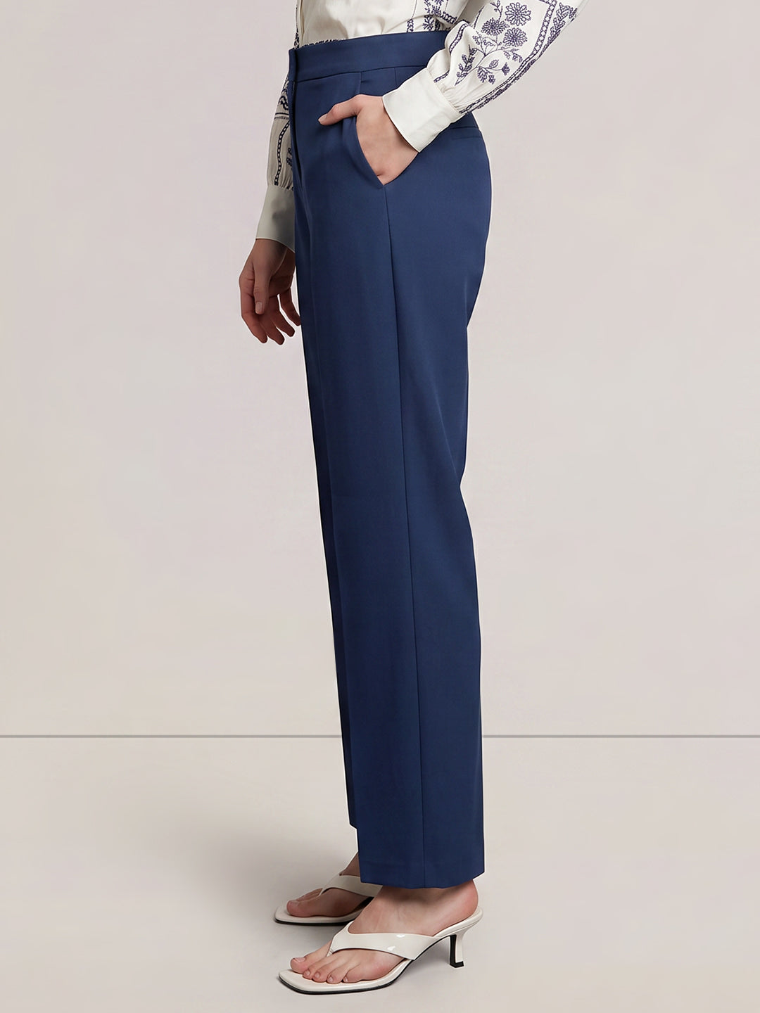 Dark Blue Tailored Pants