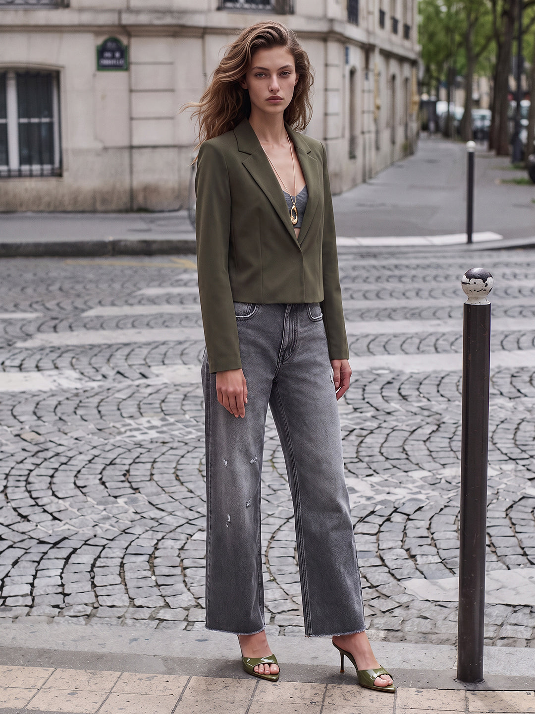 Green Tailored Blazer