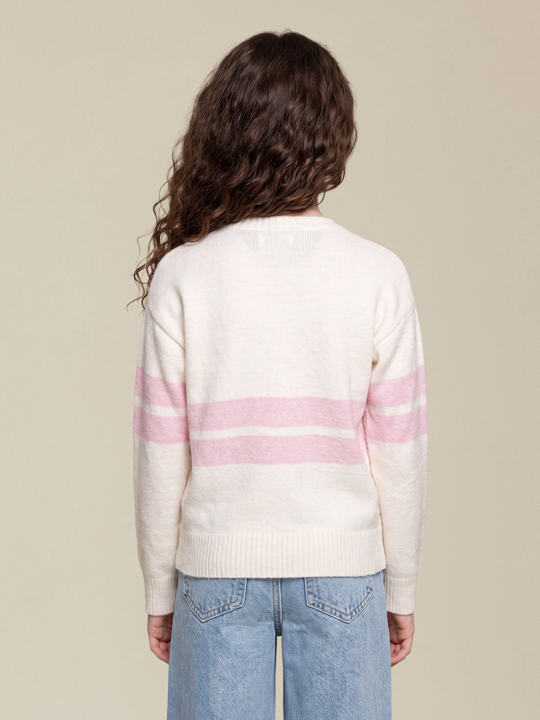 GIRLS White Printed Pullover