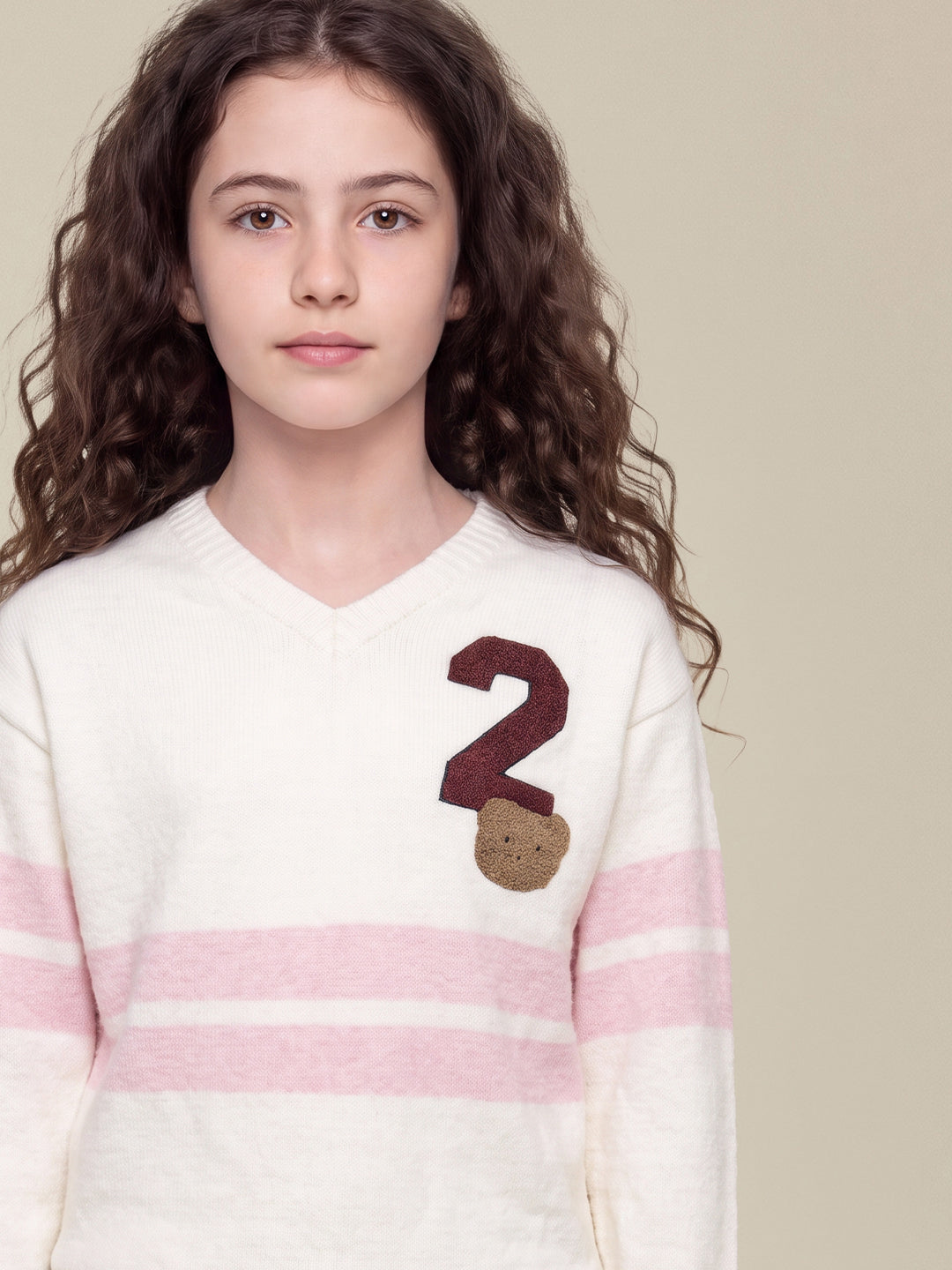 GIRLS White Printed Pullover