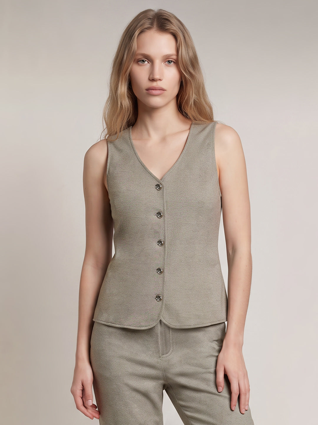 Sleeveless Knit Waistcoat