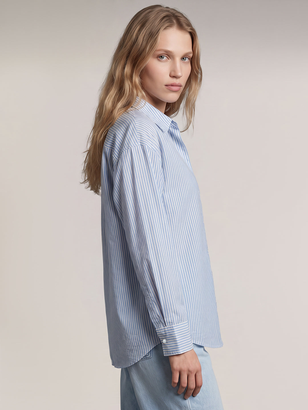 Linen Blend Striped Shirt