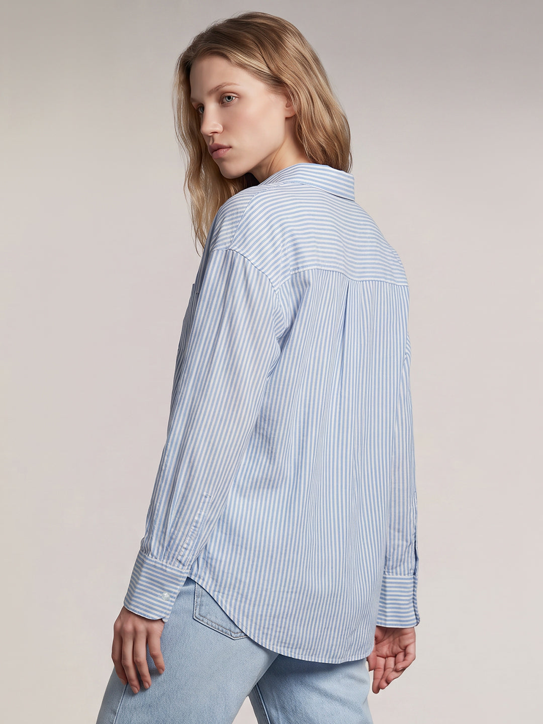 Linen Blend Striped Shirt