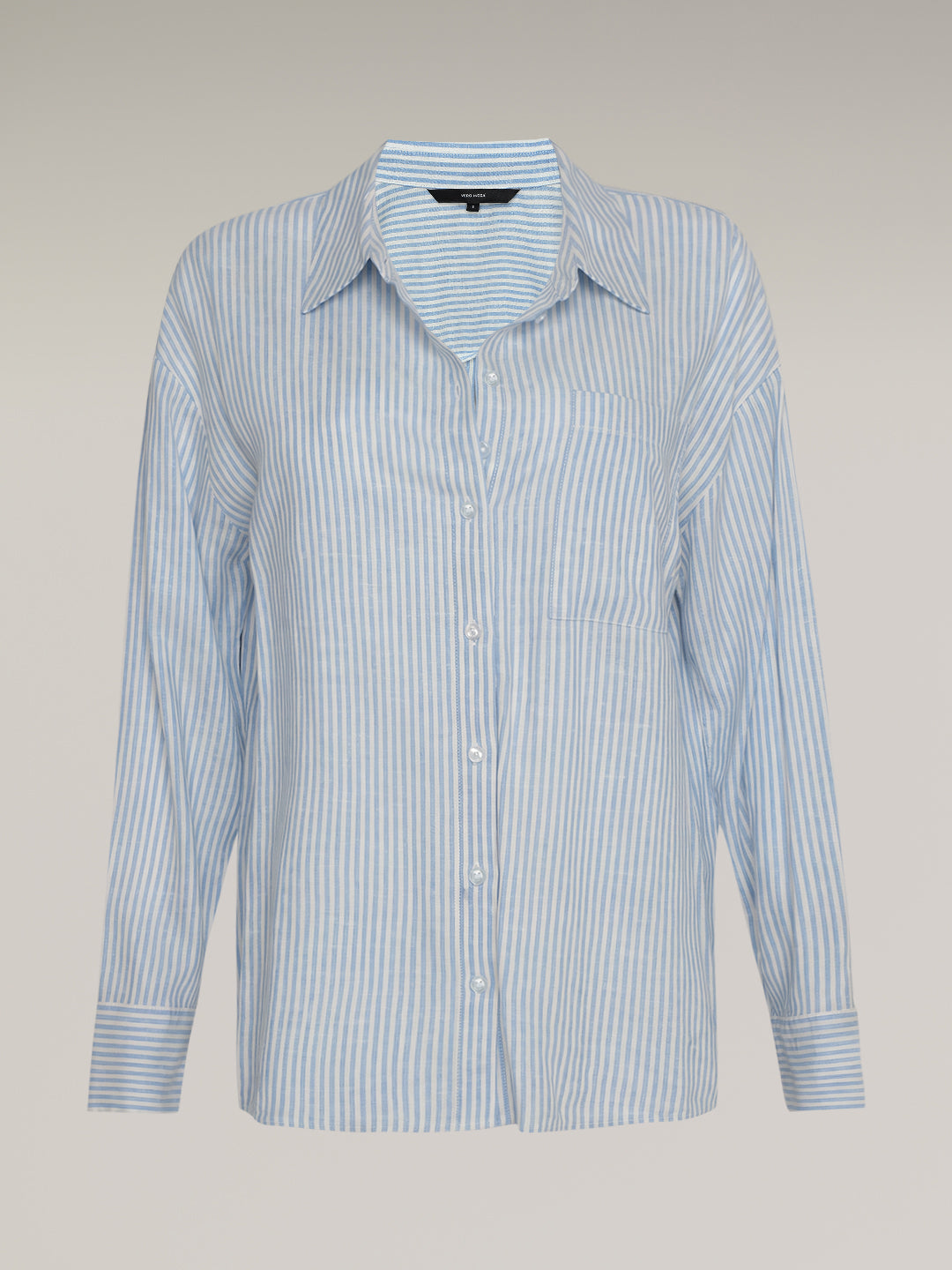 Linen Blend Striped Shirt