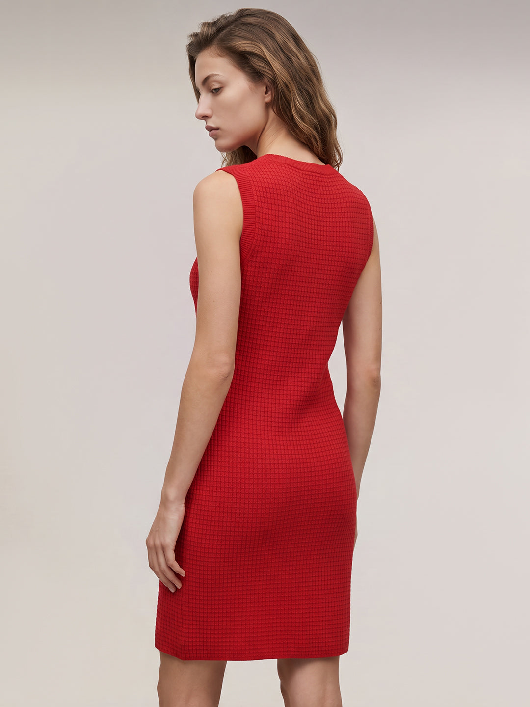 Textured Sleeveless Mini Dress