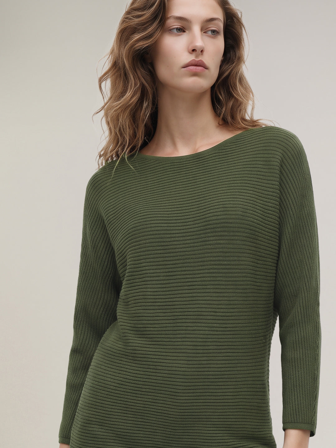 Green Textured Knit Top