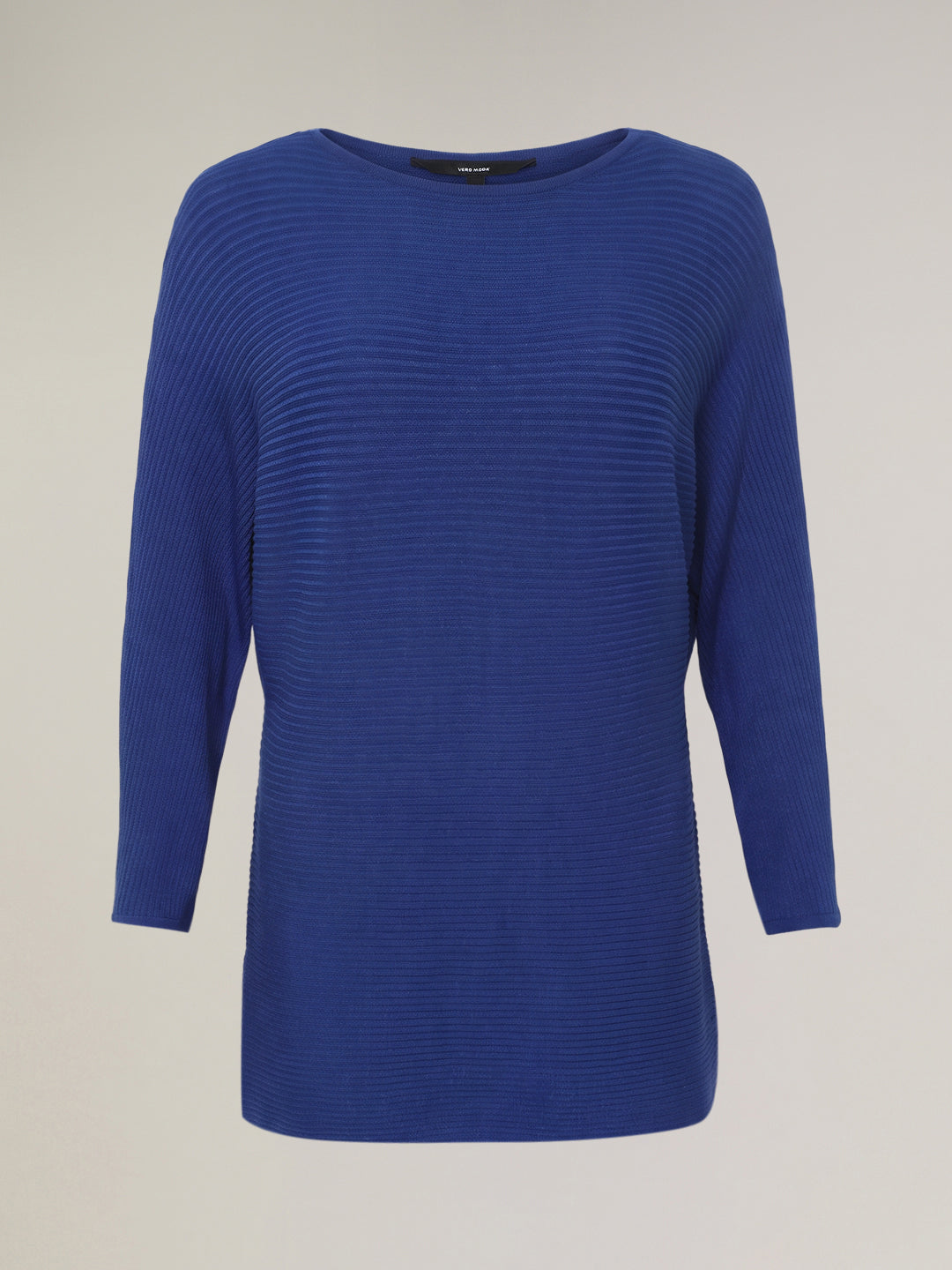 Blue Textured Knit Top