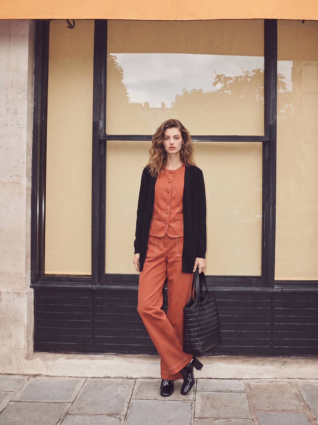 Open-front longline cardigan