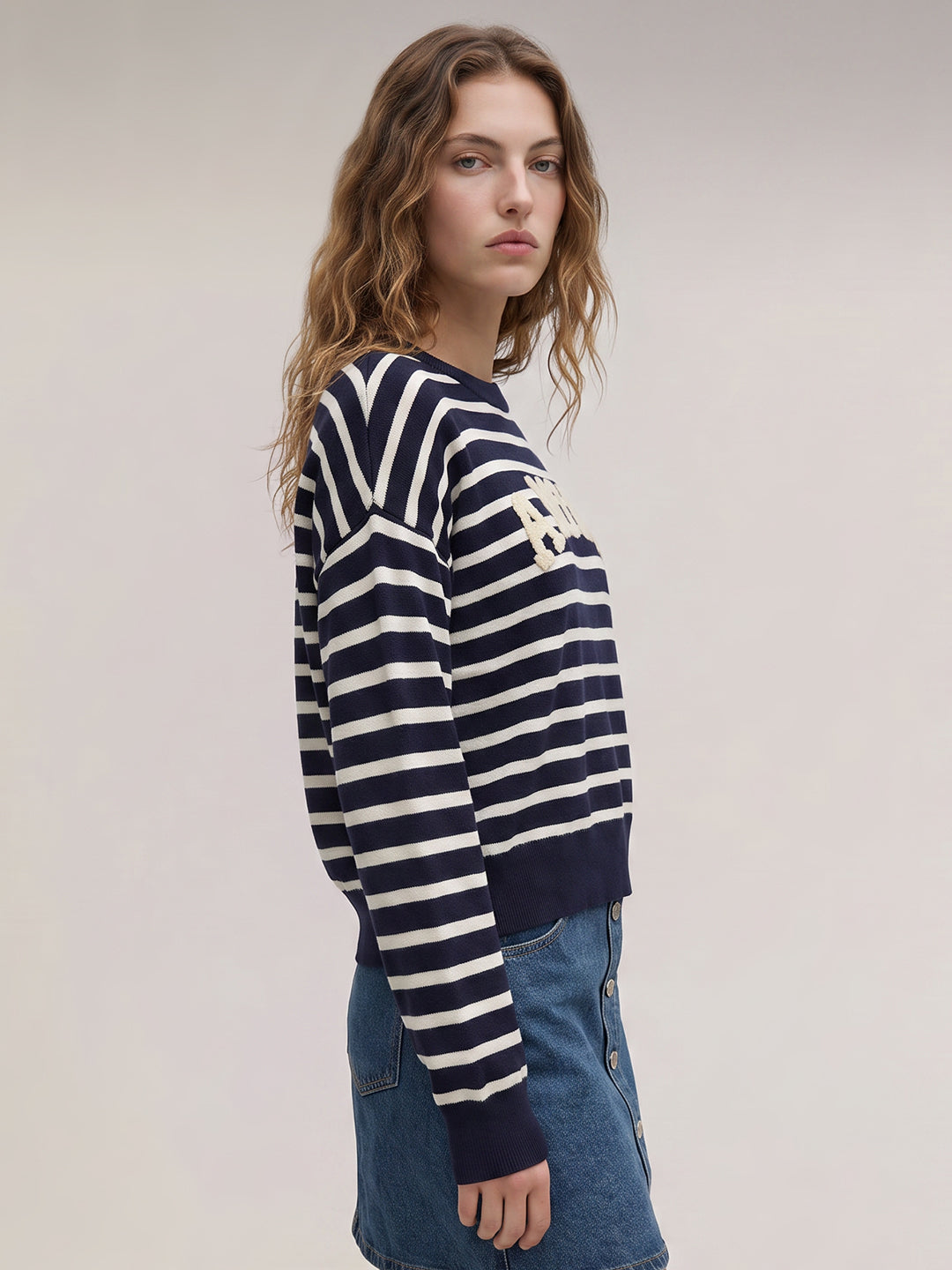Navy Striped Pullover