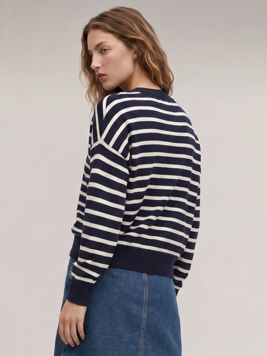 Navy Striped Pullover