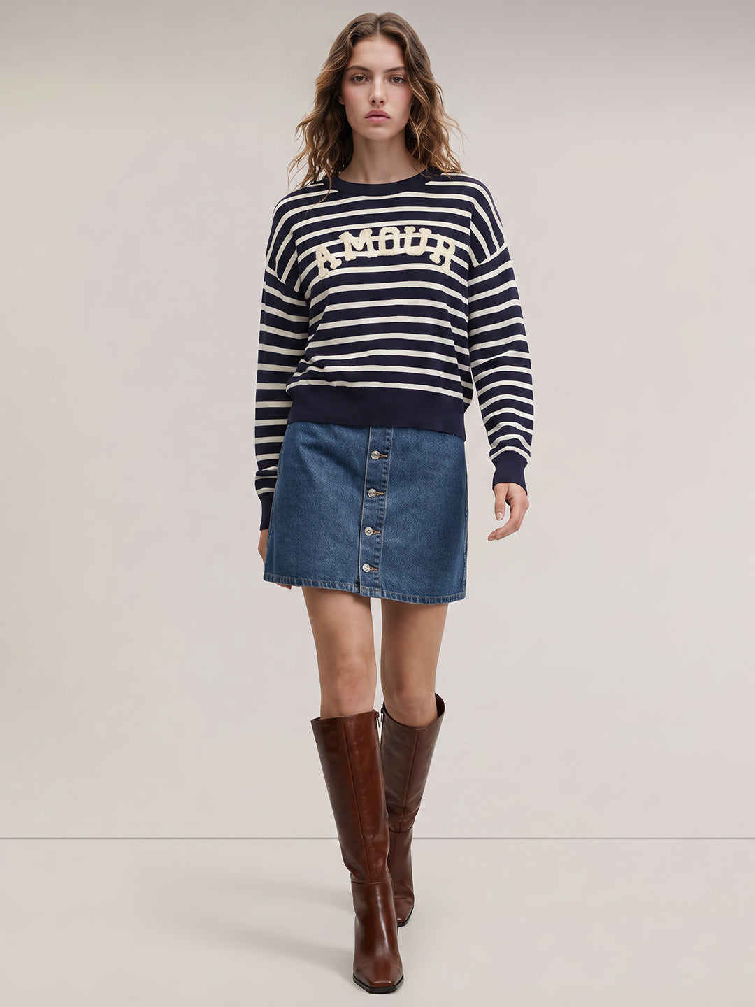Navy Striped Pullover