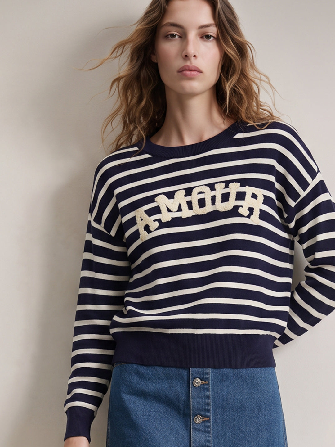 Navy Striped Pullover