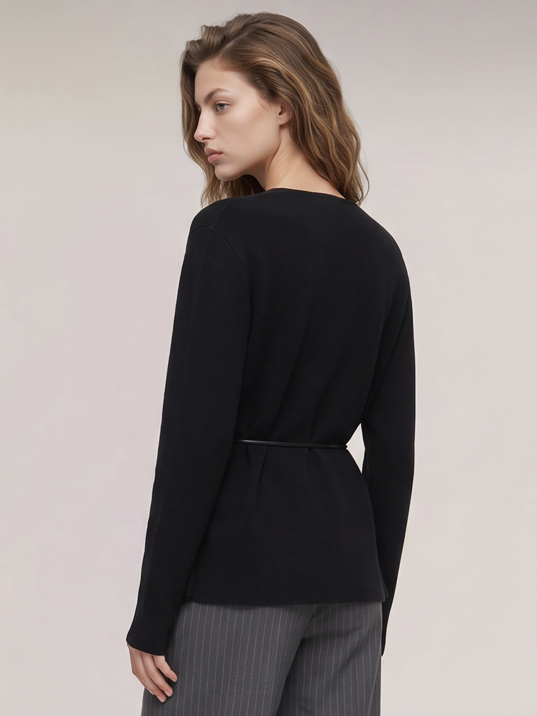 Black Tie up Shrug