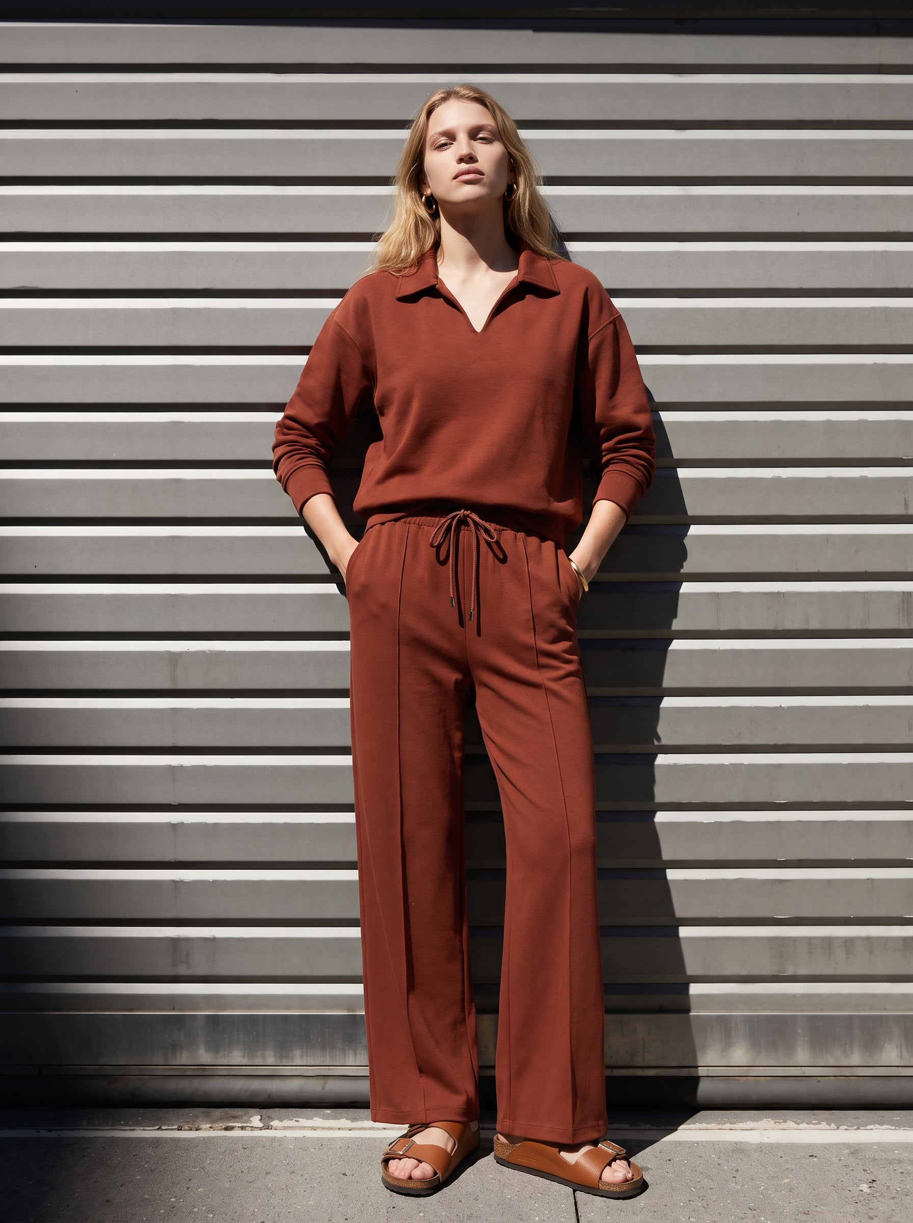 Dark Brown High Rise Sweatpants